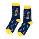 CALZINI ALTERSOCKS TORRE DI PISA BLU E GIALLO